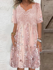 Adrienne Hollowell | Lace Detail Midi Dress For Women