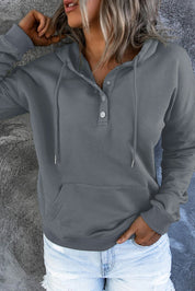 Bronte Halliwell | Casual Button-Neck Hoodie For Women