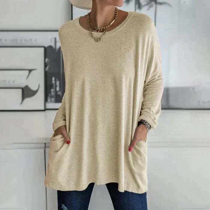 Harriet Voss | Oversized Long Sleeve Tunic Top For Women