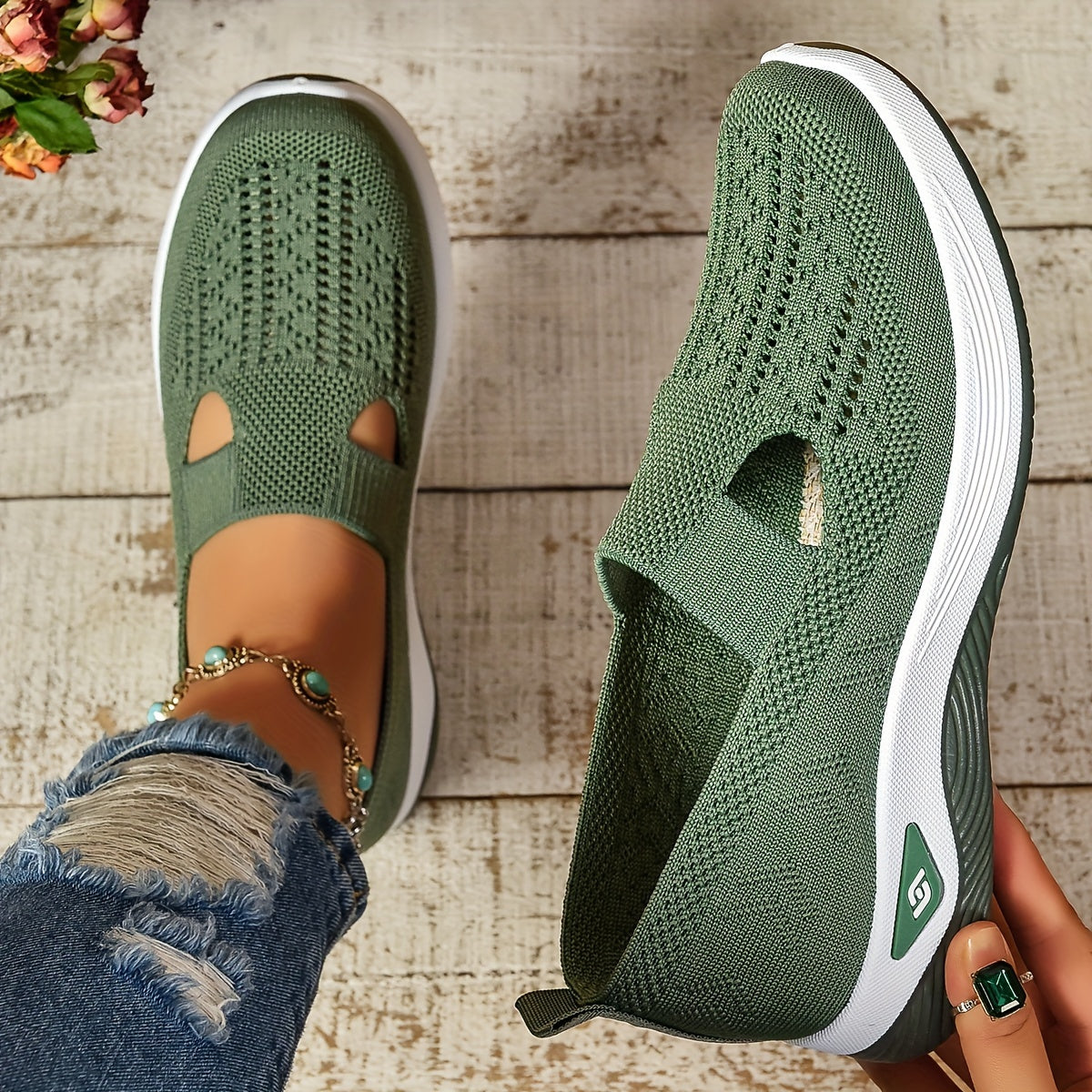 Rosalind Fairvale | Slip-On Knit Sneaker For Women
