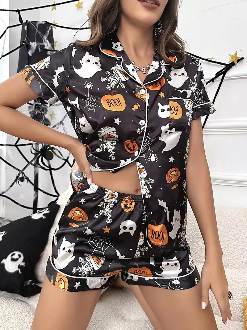 Haunted Pumpkin | Halloween Pyjama Set For Women