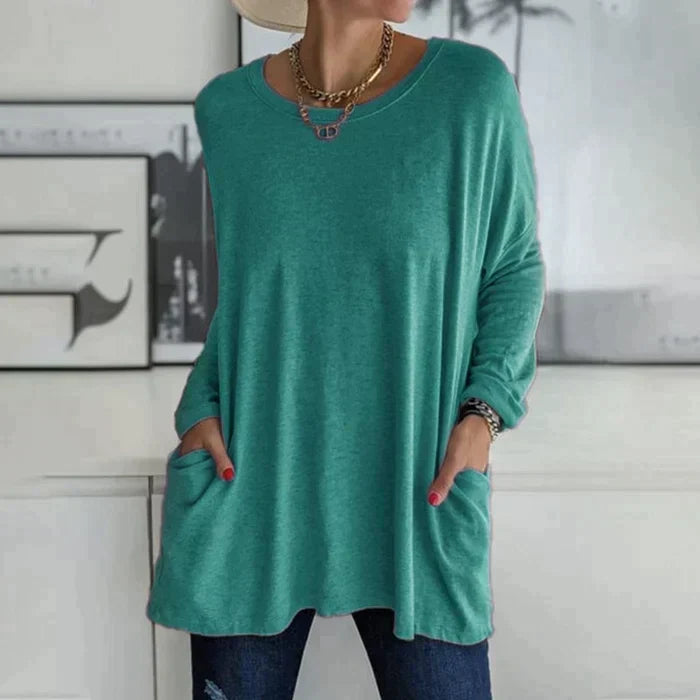 Harriet Voss | Oversized Long Sleeve Tunic Top For Women