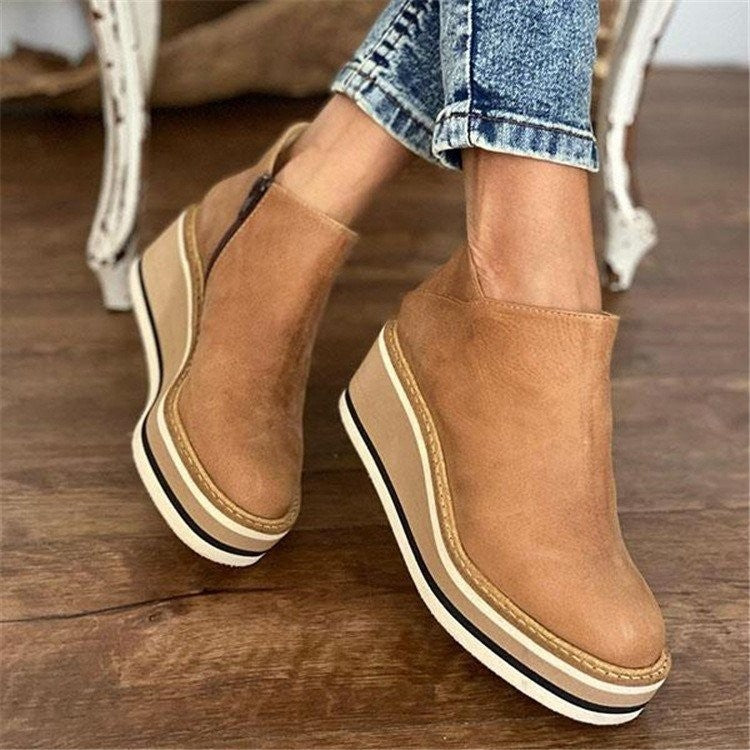 Priscilla Dunmore | Platform Wedge Ankle Boots For Women