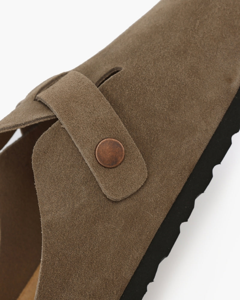 Claire Sanderson | Suede Buckle Mule Clogs For Women