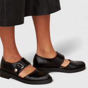 Aurelia Stonecroft | Black Mary Jane Flat Shoes For Women