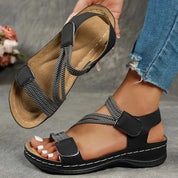 Marcella Dunvore | Elastic Strap Flat Sandals For Women