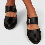 Aurelia Stonecroft | Black Mary Jane Flat Shoes For Women