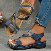 Marcella Dunvore | Elastic Strap Flat Sandals For Women