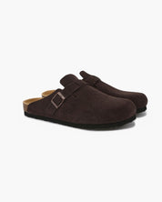 Claire Sanderson | Suede Buckle Mule Clogs For Women