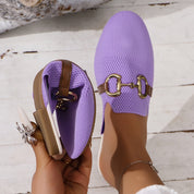Harriet Colestone | Knit Horsebit Loafer Flats For Women