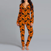 Black Cat Society | Black Cat Halloween Jumpsuit For Women