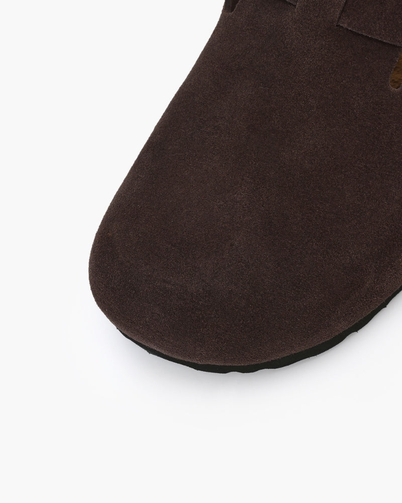 Claire Sanderson | Suede Buckle Mule Clogs For Women
