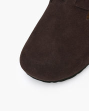 Claire Sanderson | Suede Buckle Mule Clogs For Women