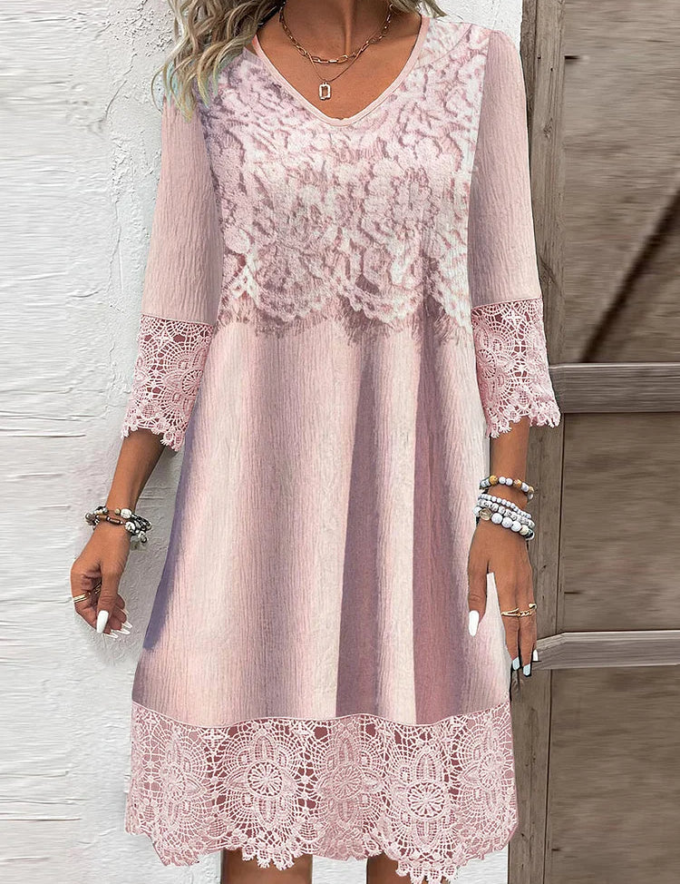Adrienne Hollowell | Lace Detail Midi Dress For Women