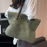 Adelaide Wrenworth | Woven Straw Tote Bag For Women
