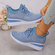 Arabella Foxcroft | Rhinestone Platform Sneakers For Women