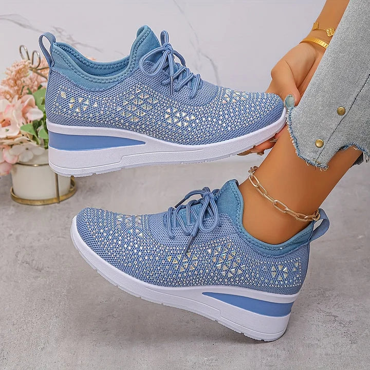 Arabella Foxcroft | Rhinestone Platform Sneakers For Women