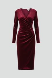 Vivienne Alcott | Velvet Wrap Midi Dress For Women