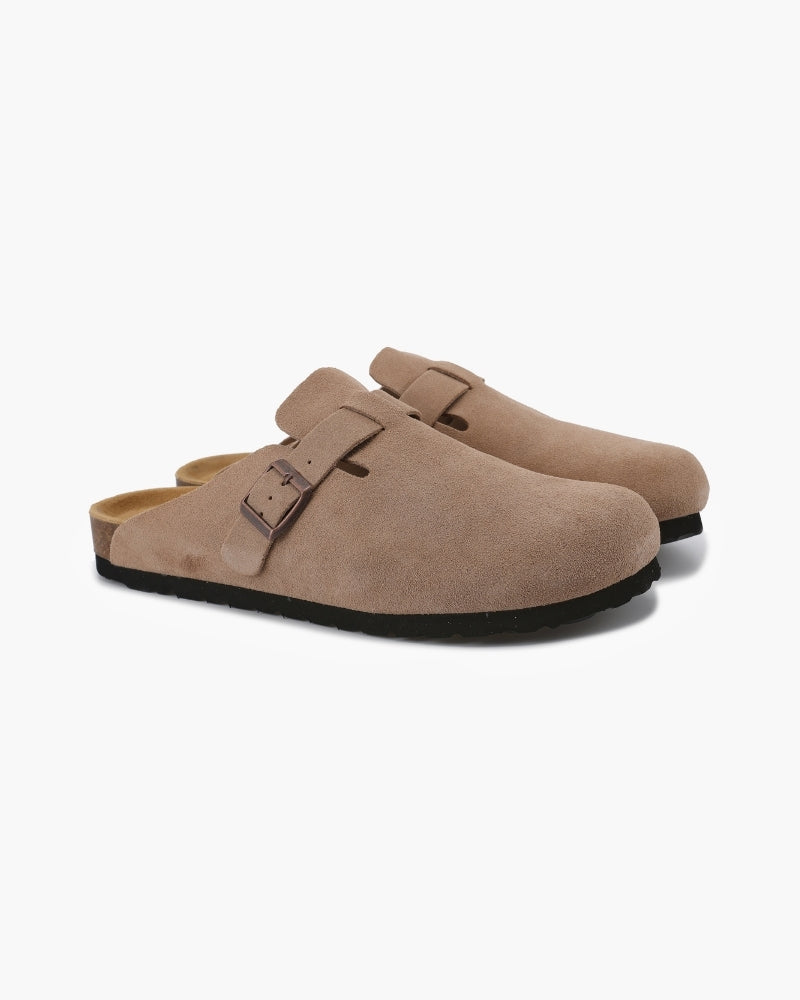 Claire Sanderson | Suede Buckle Mule Clogs For Women