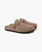 Claire Sanderson | Suede Buckle Mule Clogs For Women