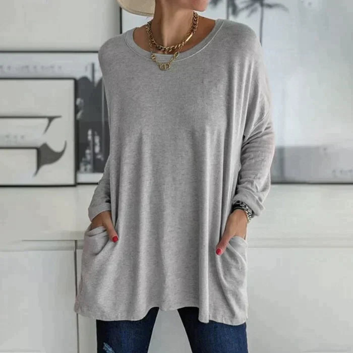 Harriet Voss | Oversized Long Sleeve Tunic Top For Women
