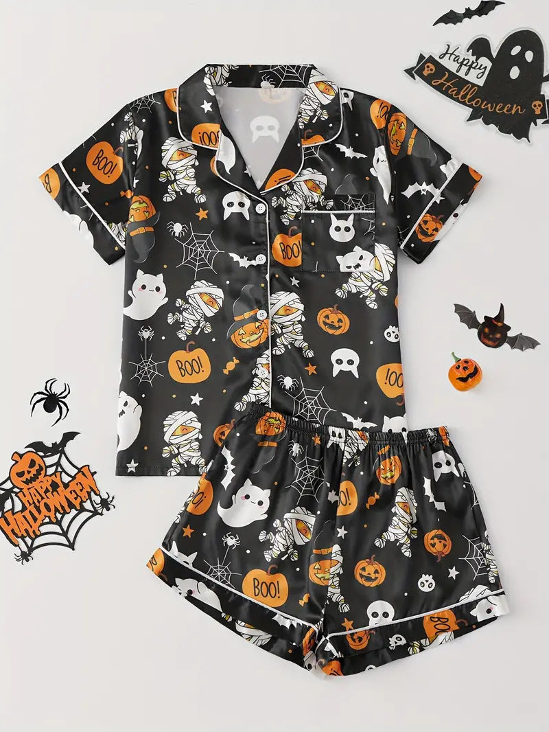 Haunted Pumpkin | Halloween Pyjama Set For Women