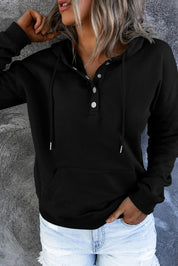 Bronte Halliwell | Casual Button-Neck Hoodie For Women