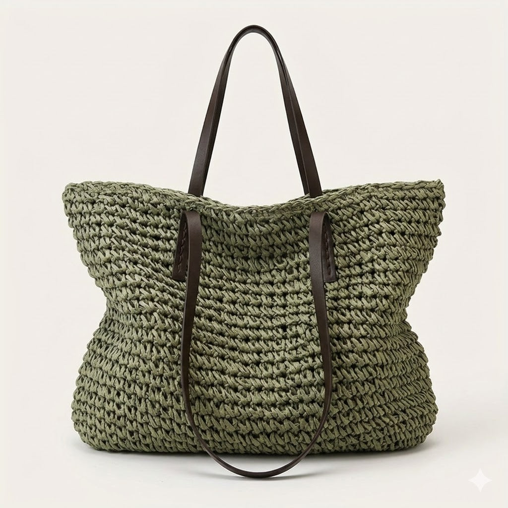 Adelaide Wrenworth | Woven Straw Tote Bag For Women