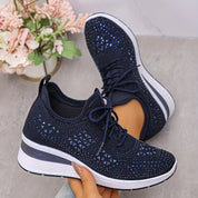 Arabella Foxcroft | Rhinestone Platform Sneakers For Women