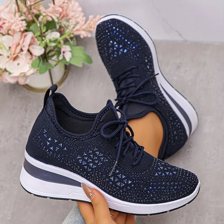Arabella Foxcroft | Rhinestone Platform Sneakers For Women