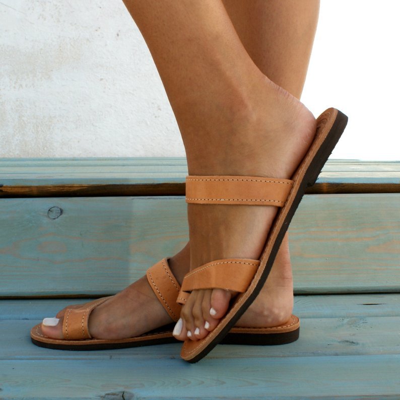 Miranda Hollis | Leather Flat Sandals For Women