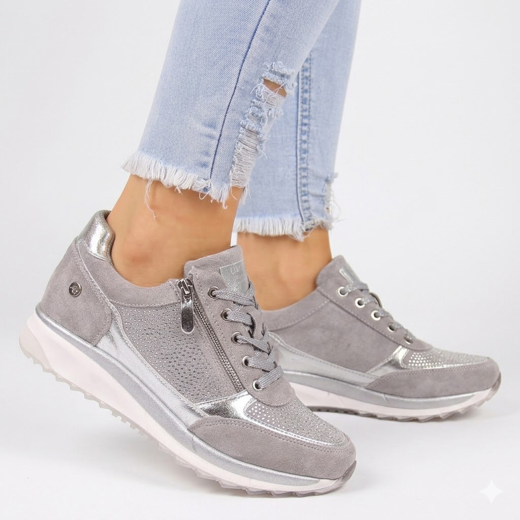 Gillian Hartsworth | Embellished Zip Fashion Sneakers For Women