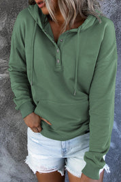 Bronte Halliwell | Casual Button-Neck Hoodie For Women