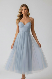 Emeline Duvray | Tulle Corset Midi Dress For Women