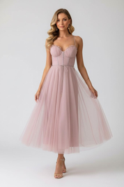 Emeline Duvray | Tulle Corset Midi Dress For Women