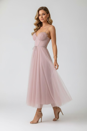 Emeline Duvray | Tulle Corset Midi Dress For Women