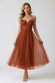 Emeline Duvray | Tulle Corset Midi Dress For Women