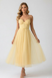 Emeline Duvray | Tulle Corset Midi Dress For Women