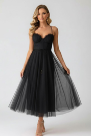 Emeline Duvray | Tulle Corset Midi Dress For Women