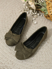 Rosette Dunmore | Suede Bow Ballet Flats For Women