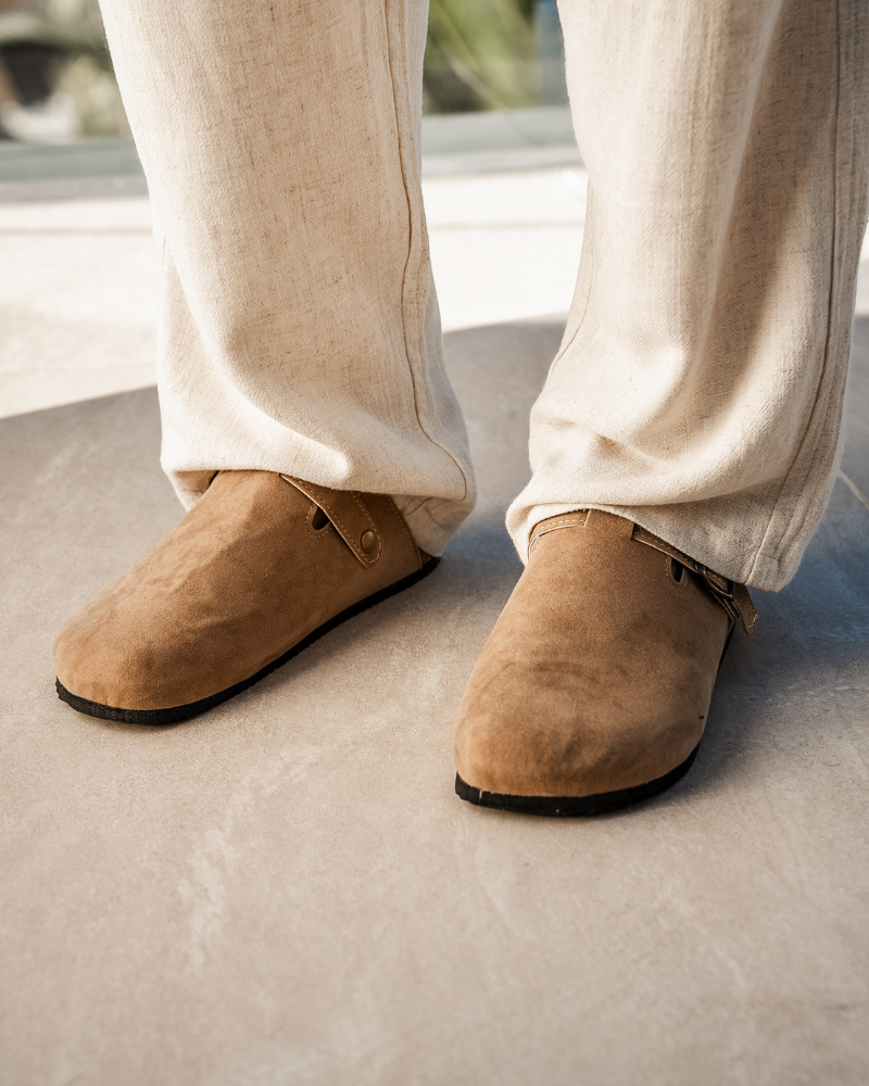Claire Sanderson | Suede Buckle Mule Clogs For Women
