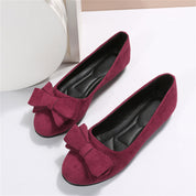 Rosette Dunmore | Suede Bow Ballet Flats For Women