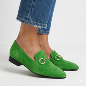 Rosabelle Kincaid | Suede Horsebit Loafer Flats For Women