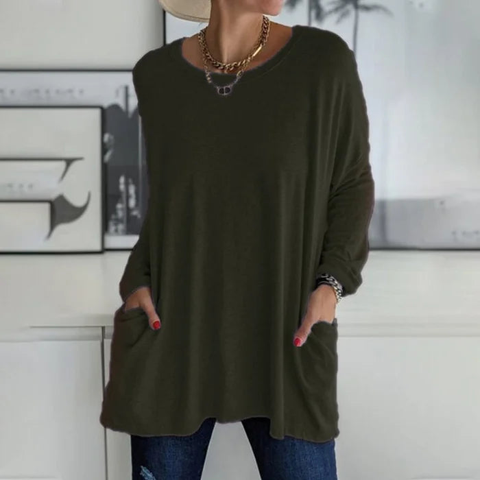 Harriet Voss | Oversized Long Sleeve Tunic Top For Women
