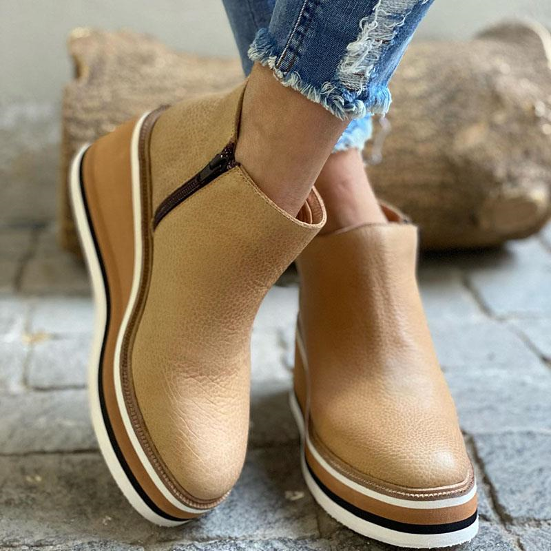 Priscilla Dunmore | Platform Wedge Ankle Boots For Women