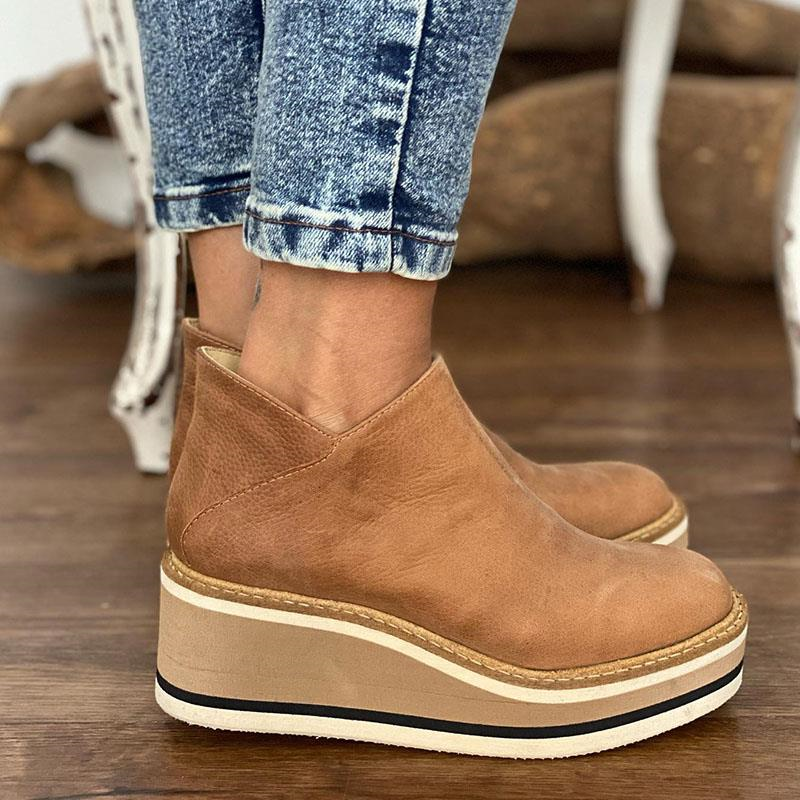 Priscilla Dunmore | Platform Wedge Ankle Boots For Women
