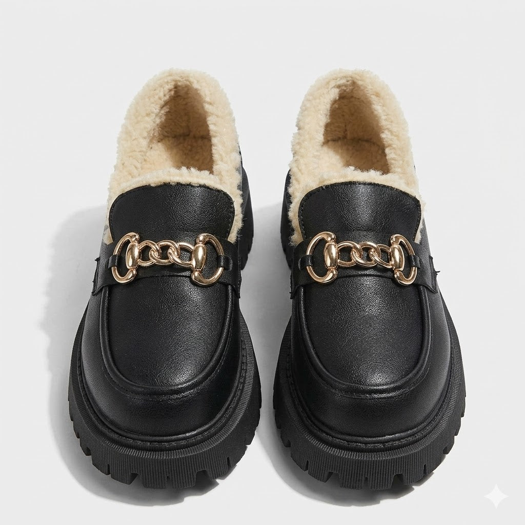 Vivienne Stoneham | Fur-Lined Platform Loafers For Women