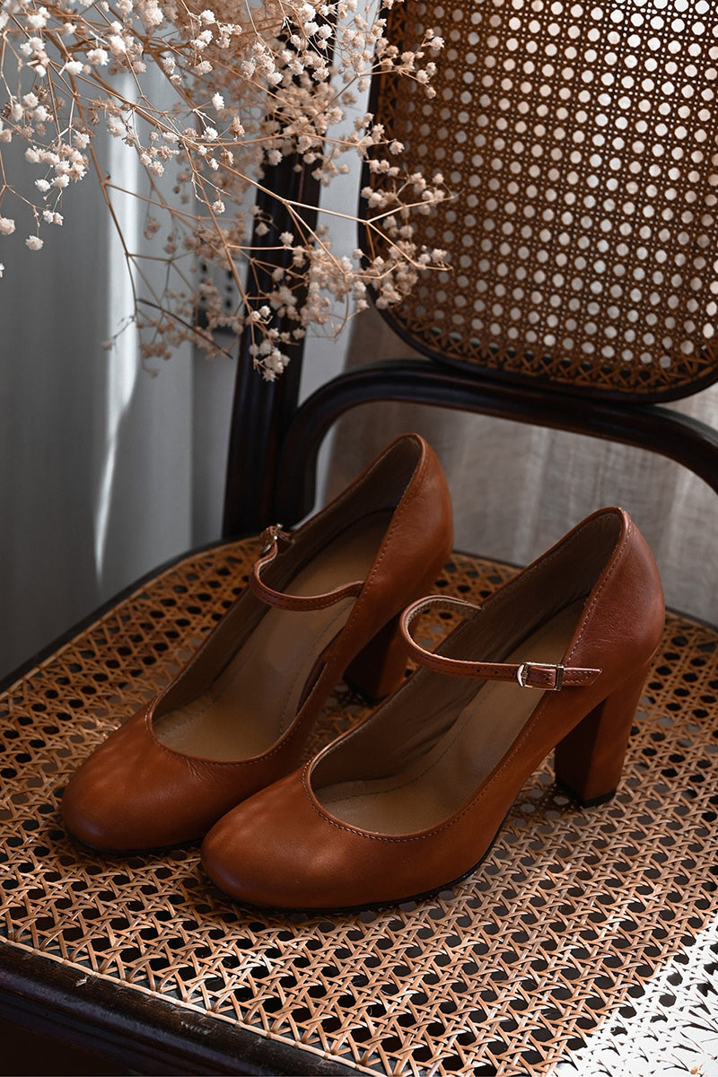 Evadne Blackmoor | Mary Jane Block Heel Pumps For Women