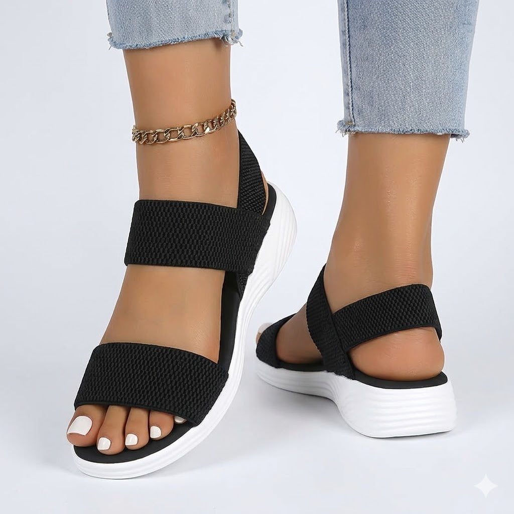Anastasia Bellmore | Lightweight Elastic Strap Sandals For Women