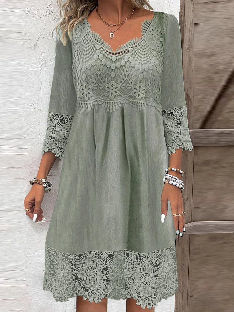 Adrienne Hollowell | Lace Detail Midi Dress For Women